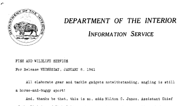 Fish-Stocking Policy January 8, 1941