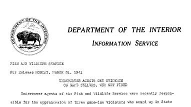 Undercover Agents Get Evidence on Game Sellers, Who Get Fined March 31, 1941