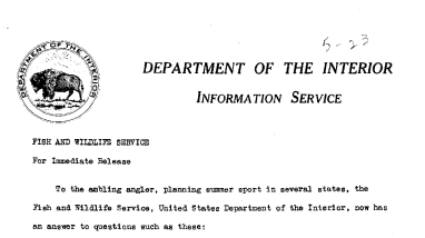 Cost of Fishing Liscenses--May 23, 1941