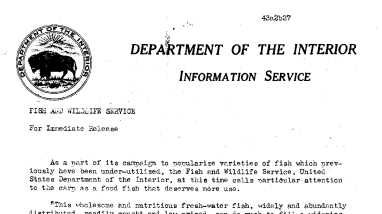 Carp Is A Food Fish That Deserves More Use February 27, 1943