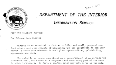 Seafood Salads November 4, 1944