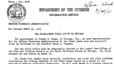 DFA Establishes Field Office in Chicago March 21, 1951 A