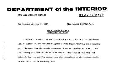 Snail Carter Salvage Operations to Begin October 2, 1979