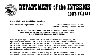 What Do You Get When You Mix Wingtips, High Heels, Gum Boots, Sandals, Cowboy Boots, and Sneakers? A Government Program That Works! September 22, 1994
