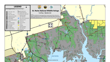 Map of Wakulla Unit of the St. Marks NWR