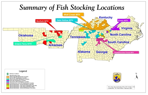 Southeast coldwater hatcheries stocking