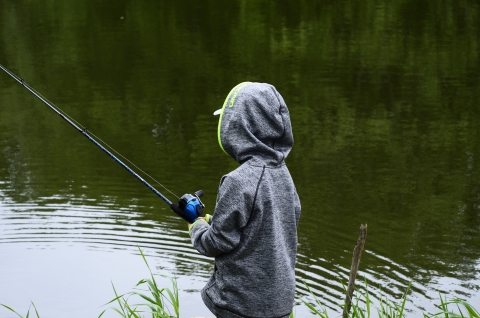 Youth angler at Missisquoi NWR