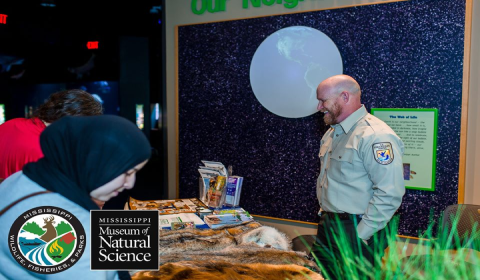 UWFWS employee educating others at the MS Natural Science Museum