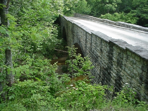 Historic stone bridge at Big Oaks NWR