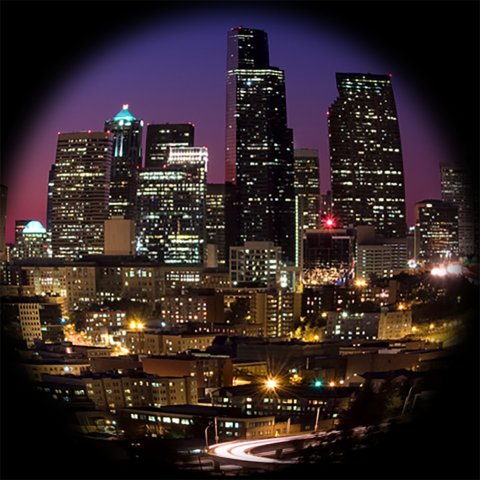 Seattle through birds-eye view