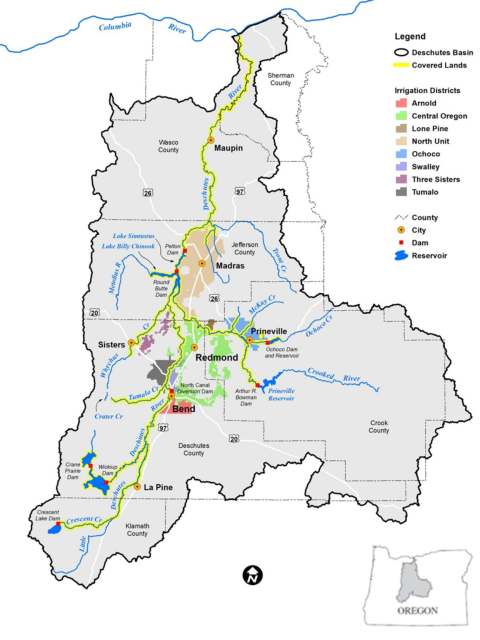 Deschutes Habitat Conservation Plan - Map of Planning Area and Irrigation Districts