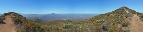 Atop the peak of McGinty Mountain, looking Southwest to Miguel Mountain.