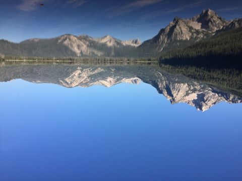 Stanley Lake, Idaho. Mountain reflection.