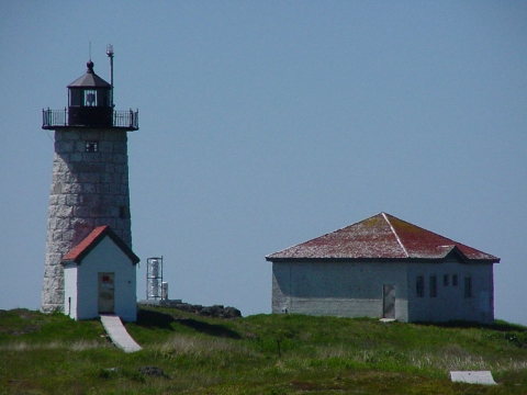 Libby Island lighthouse and generator building