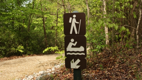 Hiking and Paddling Signs