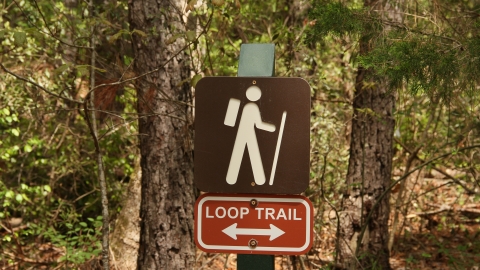 Loop Trail Hiking Sign