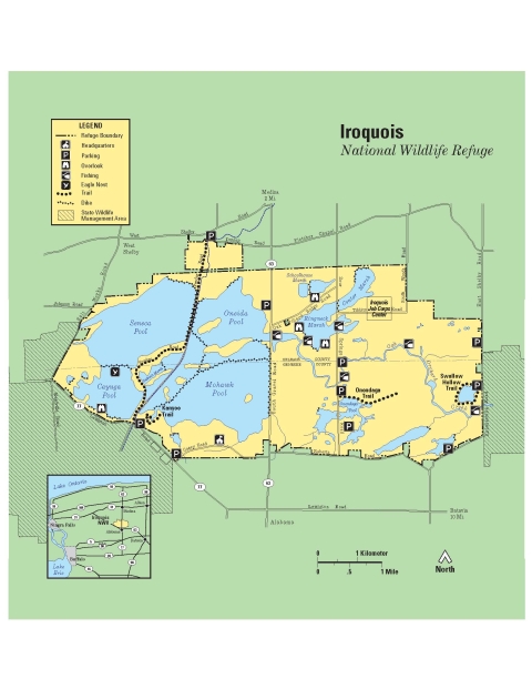 Trail map or Iroquois NWR