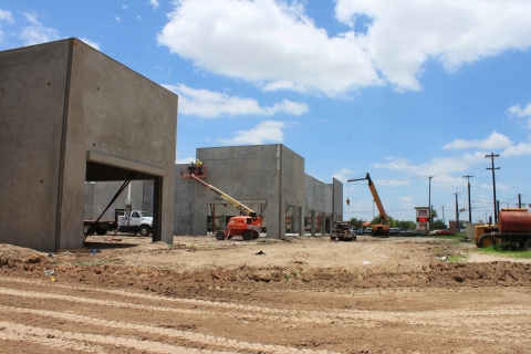 Buildings under construction in South Texas in 2016.