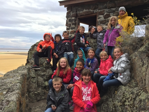Students on Sheepy Ridge Overlook