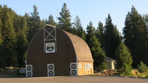 A beautiful, renovated historical barn at refuge headquarters is used for environmental education and outreach.