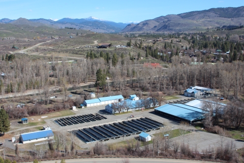Aerial image of Winthrop National Fish Hatchery 