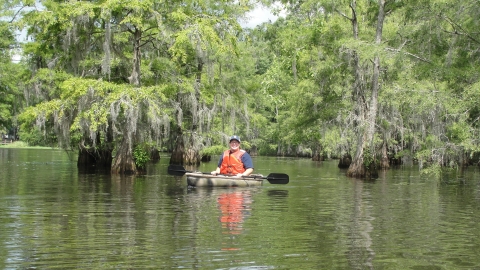 Kayaking Plantation Islands, Santee NWR
