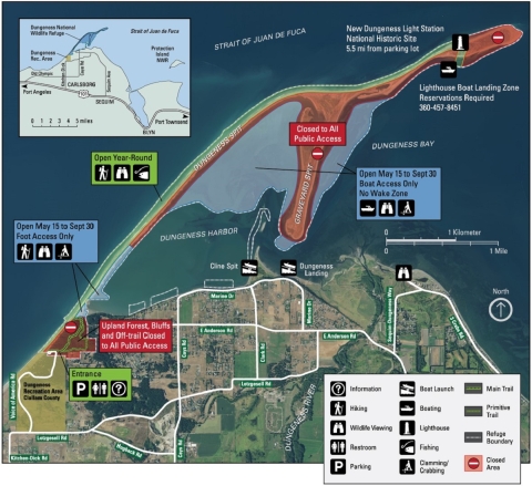 Map of the Dungeness NWR