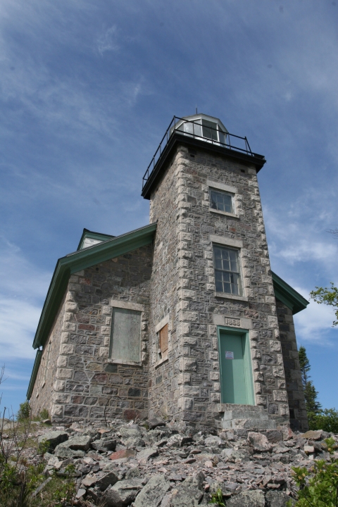 The lighthouse built in 1868 on Lighthouse Island.