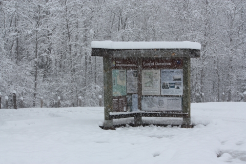 kiosk covered in snow