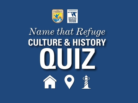 A slide with the words Name that Refuge Culture & History Quiz on it