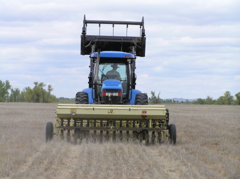 Partners for Fish and Wildlife Cooperator Seeding Upland Habitat in South Dakota