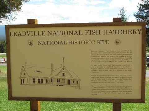 Leadville hatchery historic sign