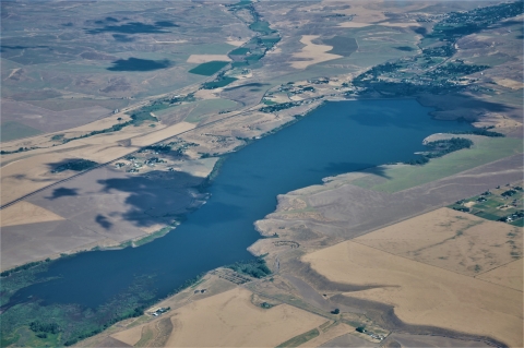 Aerial photo of McKay Creek Reservoir