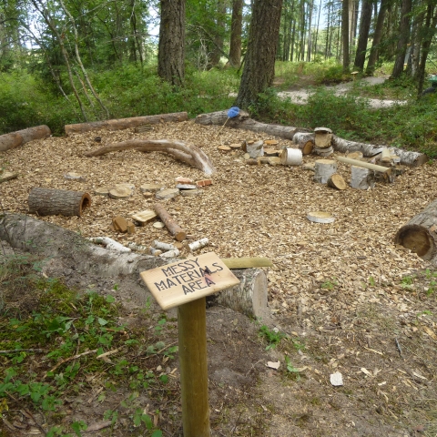 Kids area on nature trail