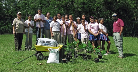 Outdoor Planting through Outreach and Education at local Jr High School in Vieques