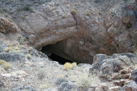 A tiny cave filled with water