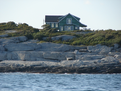 house being built on coastal island