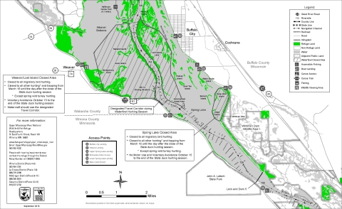 Map of Lower Pool 5 on the Upper Mississippi River National Wildlife and Fish Refuge