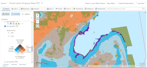 Example map from the Decision Support tool.