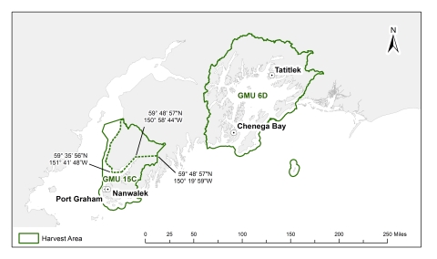 Map of Prince William Sound - West