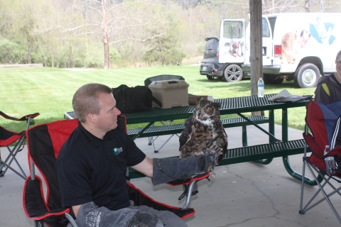 Liberty Nature Center Staff at Wolf Creek National Fish Hatchery Earth Day event