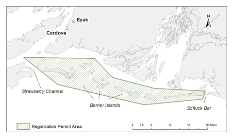 Map of Prince William Sound - East