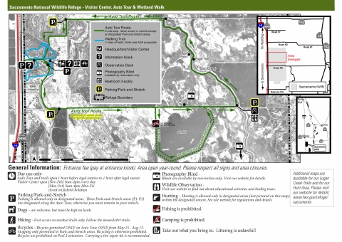 Image of Auto Tour map at Sacramento NWR - thumbnail not for download
