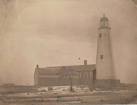 Oldest know image of the St. Marks Lighthouse, ca 1954