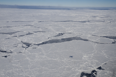aerial photo of sea ice