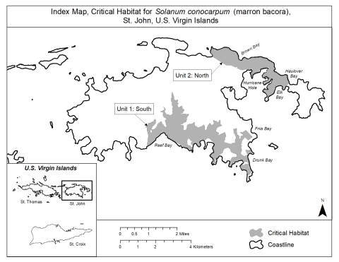 black and white map of critical habitat units