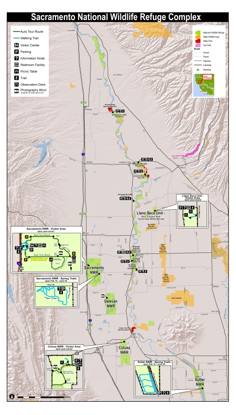 thumbnail image of visitor use areas on the Sacramento National Wildlife Refuge Complex