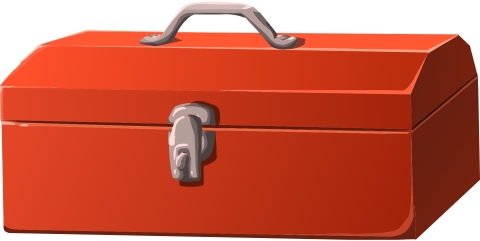 illustration of a red toolbox