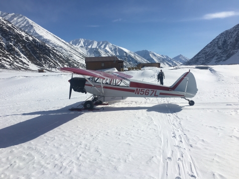 Plane in snow