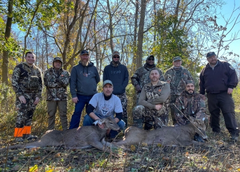 Mentored deer hunt group photo at Wallkill River National Wildlife Refuge
